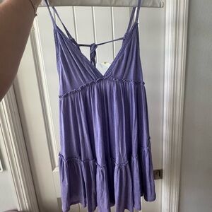 purple loose dress